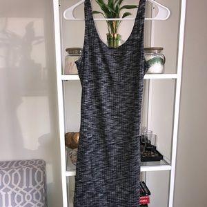 Midi Bodycon, scoop neck, cut-back, Marble Dress